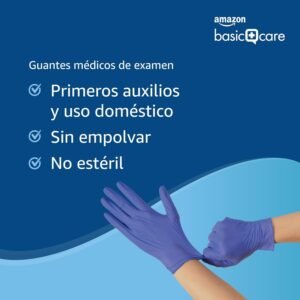617+XXx7N6L._AC_SL1500_ Amazon Basic Care Guantes desechables de nitrilo azul